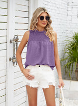 Women's Solid Color Loose Jacquard Vest