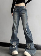Low Waist Slim Pocket Leisure Zipper Jeans