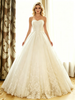 White Tulle Lace Strapless Wedding Dress