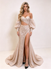 Long Sleeve Mermaid Sequins Prom Dress