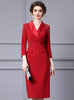 Red V-neck Beading Mother Of The Bride Dress