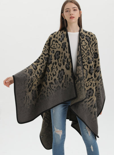 Leopard Print Thick Warm Printed Shawl Scarf