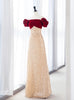 Champagne Sequins Off the Shoulder Prom Dress