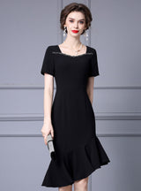 Red Short Sleeve Beading Mother Of The Bride Dress
