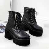 Round-headed Muffin Platform Martin Boots