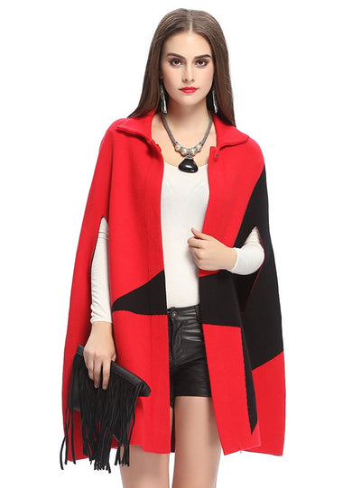 Knitted Cardigan Shawl Woolen Coat
