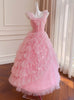 Pink Tulle Tiers Princess Prom Dress