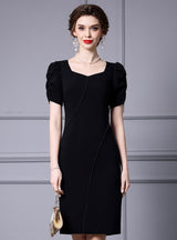 Black Short Beading Mother Of The Bride Dress