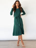 Bubble Long Sleeve Knitted Swing Long Dress