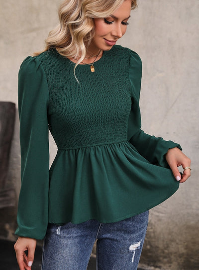 Long-sleeved Pullover Splicing Shirt
