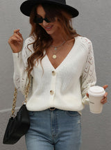 Single-breasted Knitted Cardigan Loose Sweater