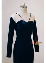 Thin Tube Top Long Sleeves Dress
