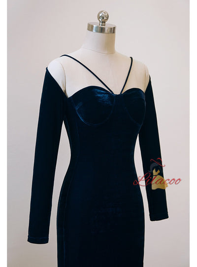 Thin Tube Top Long Sleeves Dress