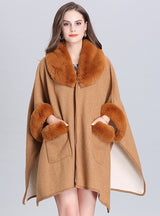 Large Size Cardigan Loose Lapel Pocket Cloak