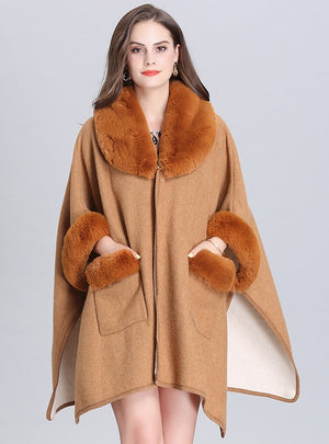 Large Size Cardigan Loose Lapel Pocket Cloak