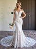 White Mermaid Lace Off the Shoulder Weding Dress