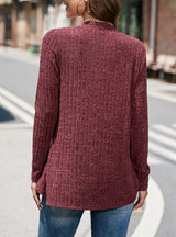 Fall/Winter Knitwear Crewneck Split Top
