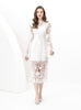 Mesh Flared Sleeve Crocheted Tassel Dress