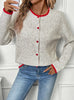 Casual Contrast Knitted Cardigan Coat