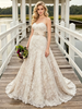 Ivory Lace Strapless Wedding Dress