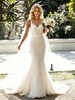 White Mermaid Lace Straps Wedding Dress
