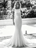 White Mermaid Lace V-neck Wedding Dress