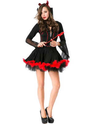 Vampire Devil Wears Halloween Costumes