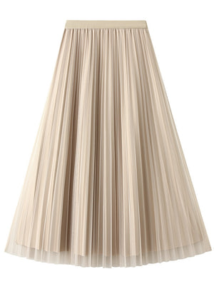 Women Pleated Skirt On Both Sides