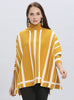 Striped Sweater Bat Sleeve Cloak