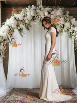 White Mermaid Lace Wedding Dress