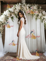 White Mermaid Lace Wedding Dress