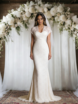 White Mermaid Lace Wedding Dress