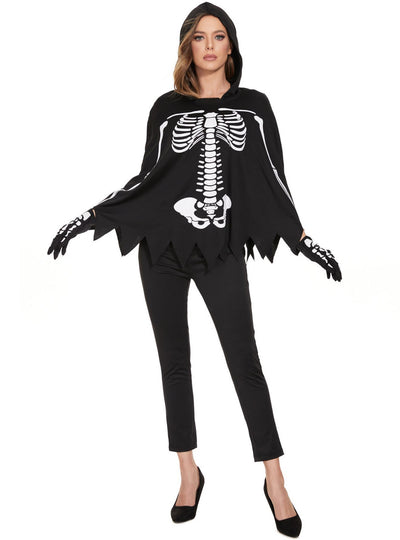 Skeleton Horror Death Skull Cloak Suit Cosplay