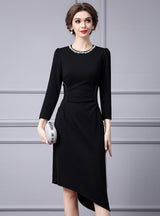 Black Long Sleeve Mother Of The Bride Dress