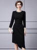 Black Long Sleeve Mother Of The Bride Dress
