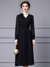Black V-neck Mother Of The Bride Dress