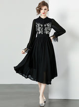 Black Lace Long Sleeve Dress