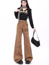 Casual High-waisted Slim Jeans