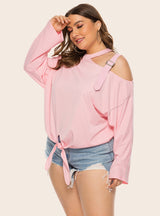 Solid Color Long Sleeve T-shirt Top