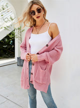 Large Size Knitted Cardigan Sweater Coat