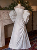 White Pleats Strapless Wedding Dress