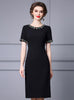 Black Short Sleeve Mother Of The Bride Dress