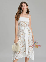 Heavy Industry Embroidery Stitching Slim Dress