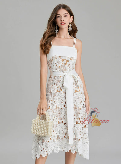 Heavy Industry Embroidery Stitching Slim Dress