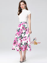 Short-sleeved Shirt Skirt Two-piece Suit