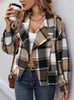 Casual Retro Lapel Plaid Coat
