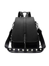 Tassel Solid Color Large Capacity Backpack