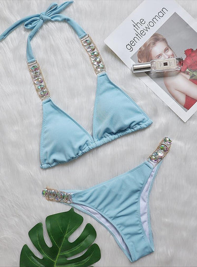 Split Strap Diamond Swimsuit