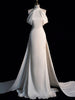 White Mermaid Satin Wedding Dress