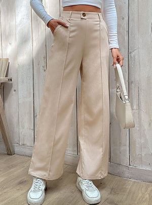 Leisure Splicing Commuter Straight Pants